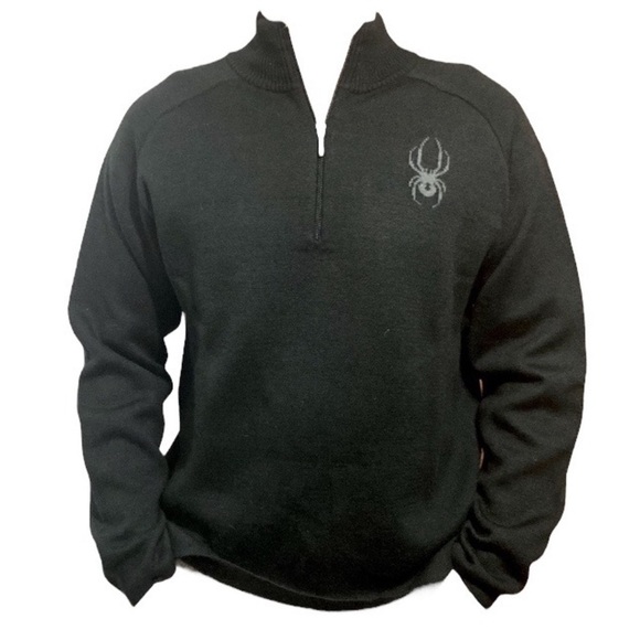 Mens Spyder 1/4 Zip‎ Wool blend Sweater, Medium-Large EUC - Picture 1 of 13
